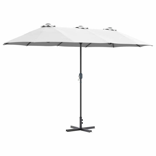 Zahradní Slunečník 370 X 197 X 239 Cm Polyester A Hliník