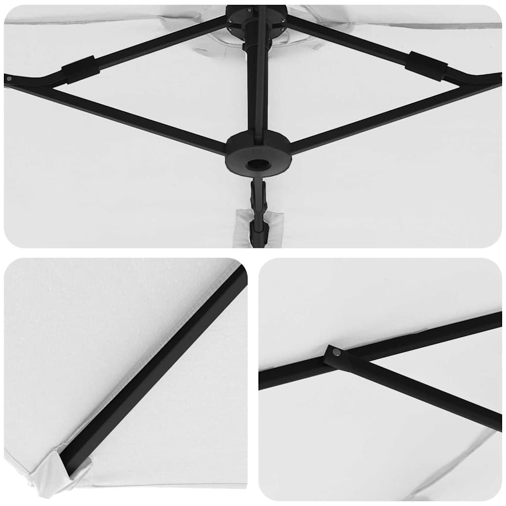 Slunečník 372 X 198 X 243 Cm Polyester A Hliník