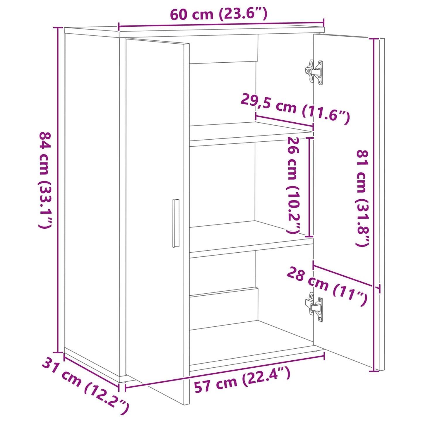 Servírovací Skříň 2 Ks Staré Dřevo 60 X 31 X 84 Cm