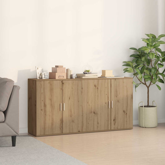 Servírovací Skříň 2 Ks Artisanový Dub 79 X 38 X 80 Cm