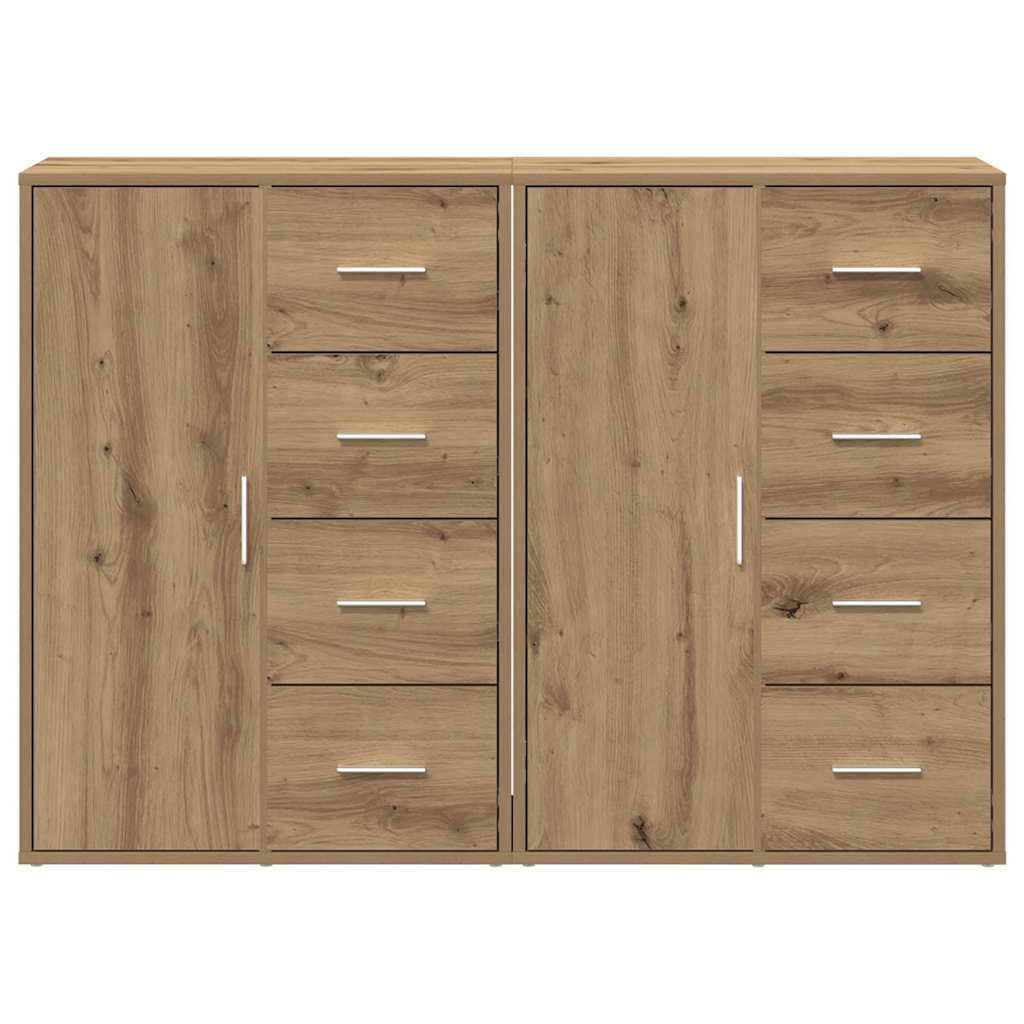 Servírovací Skříň 2 Ks Artisanový Dub 60 X 31 X 84 Cm
