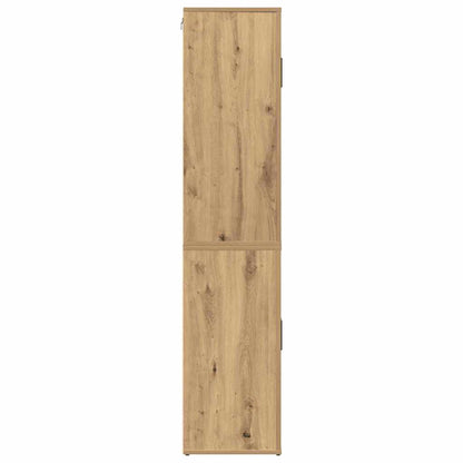 Vysoký Bufet Artisanový Dub 80 X 33 X 150 Cm Kompozitní Dřevo