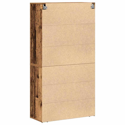 Vysoký Bufet Staré Dřevo 80 X 33 X 150 Cm Kompozitní Dřevo