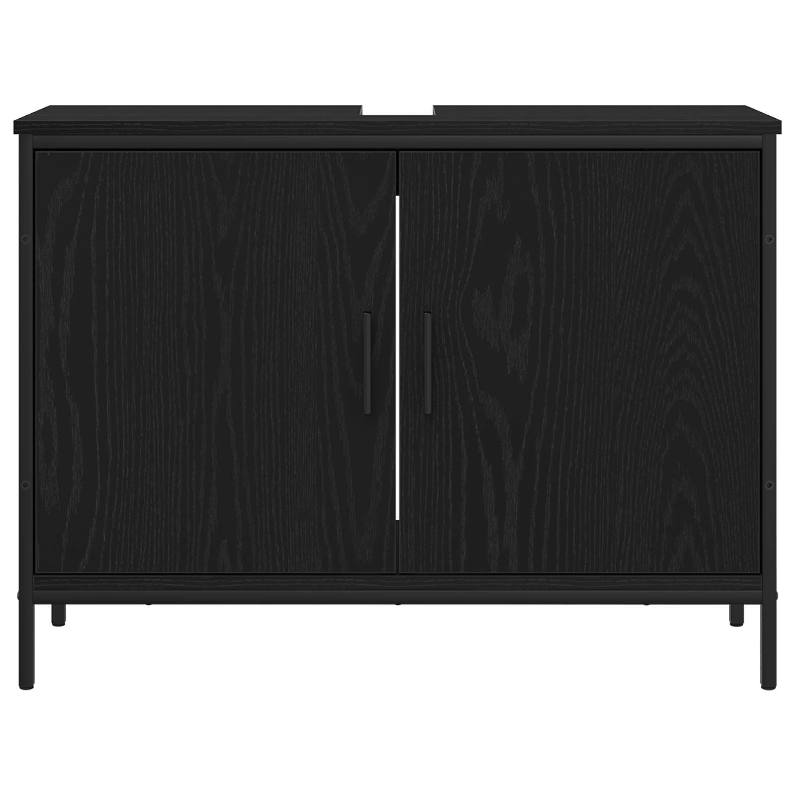 Sada Koupelnového Nábytku 3 Ks Černá 80 X 30 X 60 Cm