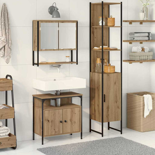 Sada Koupelnového Nábytku 3 Ks Artisanový Dub