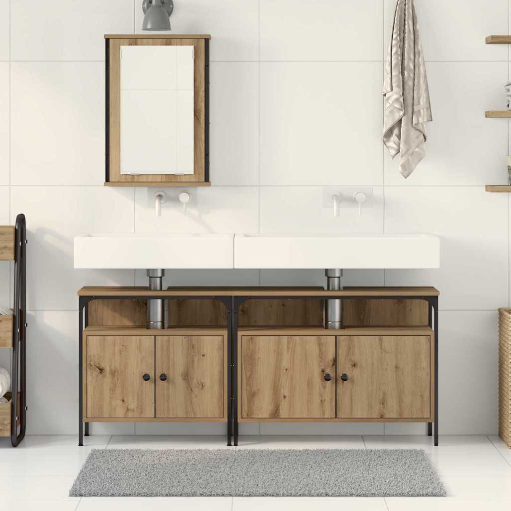 Koupelnové Umyvadlové Jednotky 3 Ks Hnědá 80 X 30 X 60 Cm