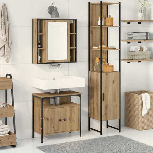 Sada Koupelnového Nábytku 3 Ks Artisanový Dub