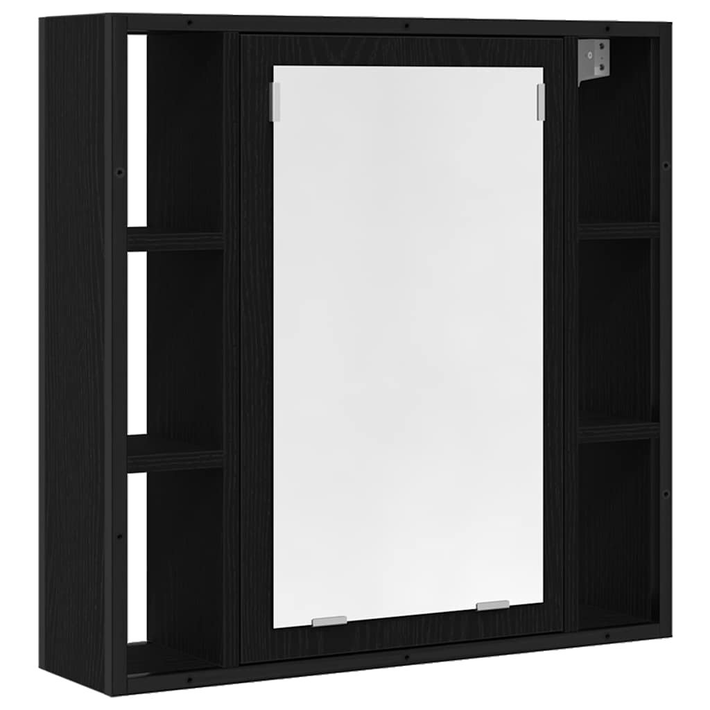 Sada Koupelnového Nábytku 4 Ks Černý Dub 33 X 33 X 185,5 Cm