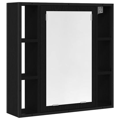 Sada Koupelnového Nábytku 4 Ks Černý Dub 33 X 33 X 185,5 Cm