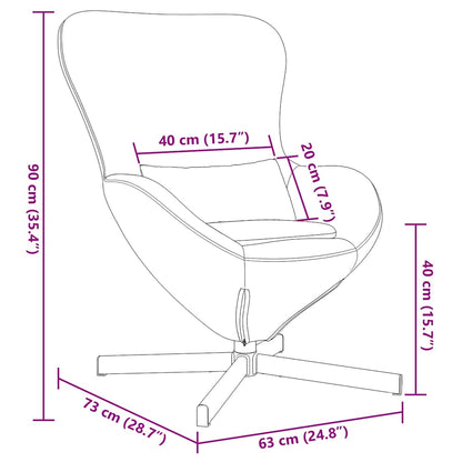 Vajíčkové Křeslo 63 X 73 X 90 Cm Samet