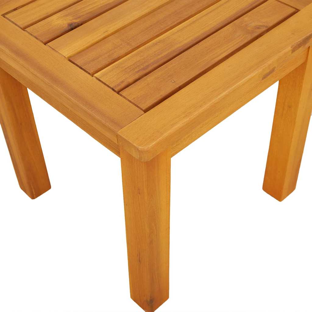 Boční Stůl Přírodní Olej 35 X 35 X 34 Cm Masivní Akátové Dřevo