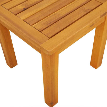 Boční Stůl Přírodní Olej 35 X 35 X 34 Cm Masivní Akátové Dřevo