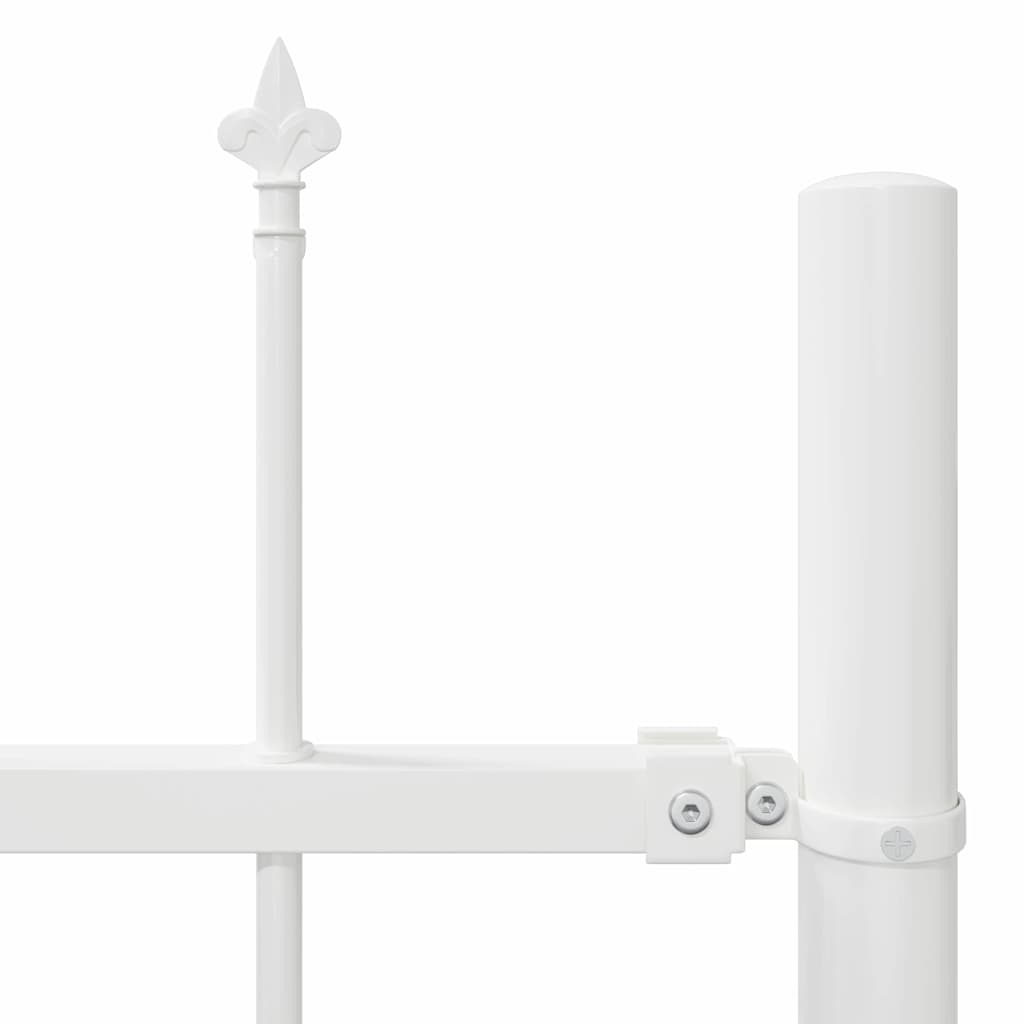 Zahradní Plot Woerden 1,7 X 0,8 M Práškově Lakovaná Ocel Bílá