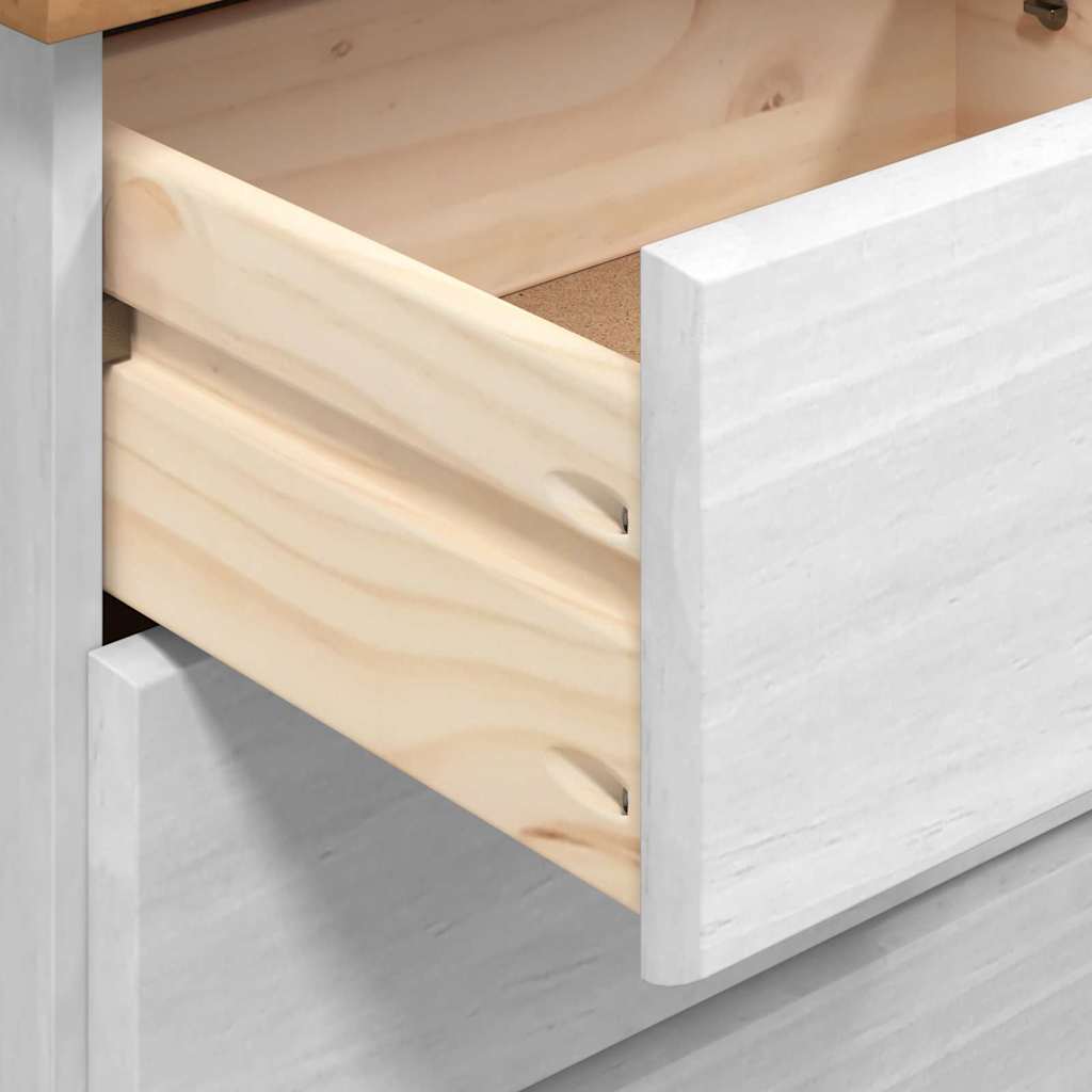 Komoda Askim 91 X 40 X 95,5 Cm Masivní Borové Dřevo