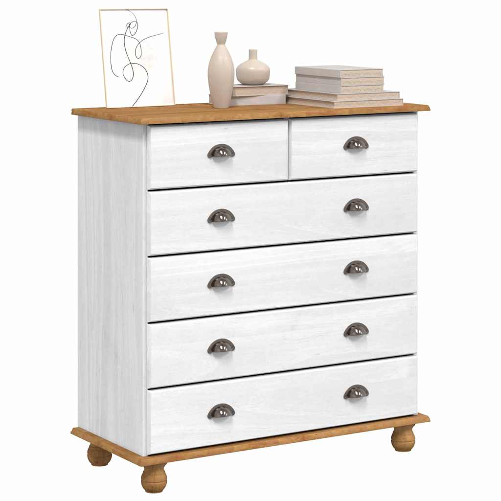 Komoda Askim 91 X 40 X 95,5 Cm Masivní Borové Dřevo