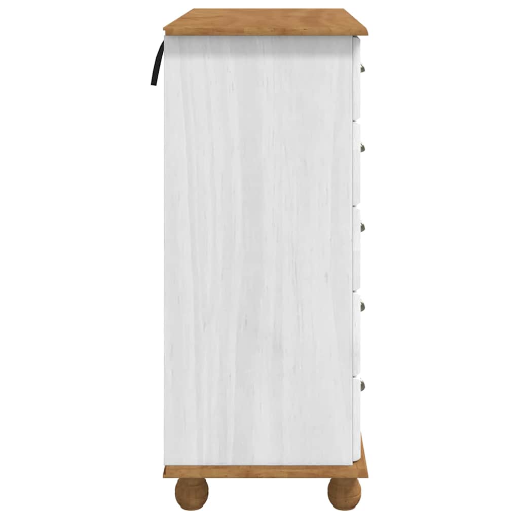Komoda Askim 91 X 40 X 95,5 Cm Masivní Borové Dřevo