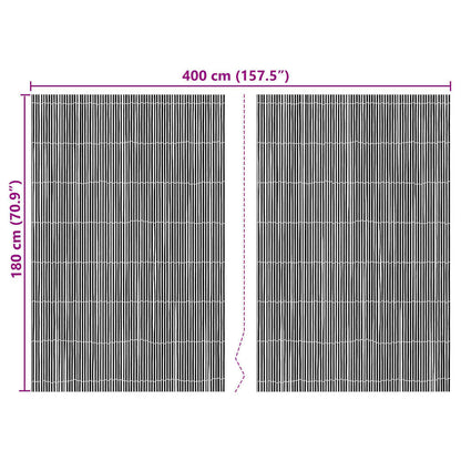 Bambusový Plot Přírodní 400 X 180 Cm Bambus