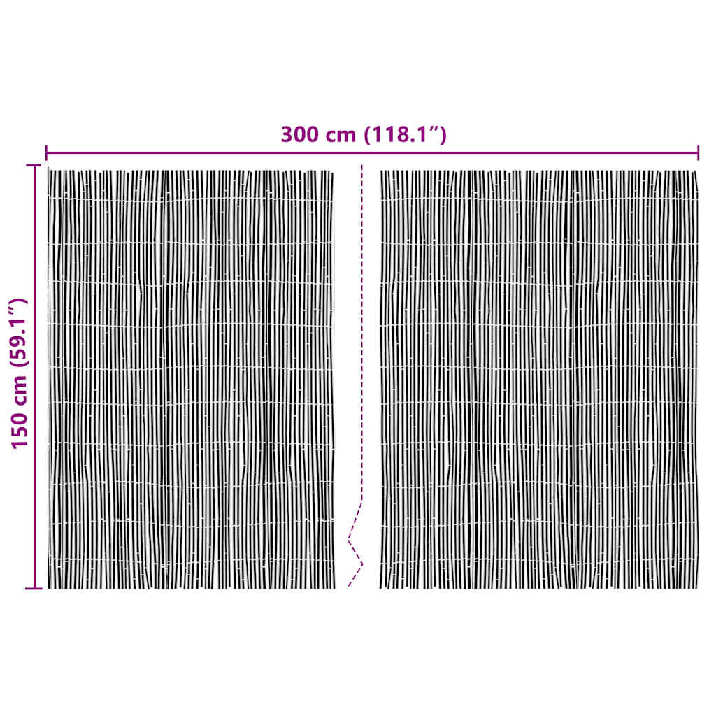 Bambusový Plot Přírodní 400 X 150 Cm Bambus