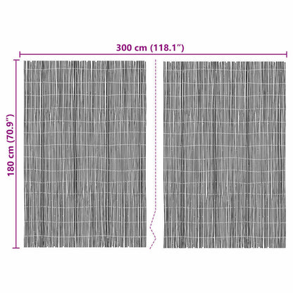 Bambusový Plot Přírodní 300 X 180 Cm Bambus