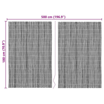 Bambusový Plot Přírodní 500 X 180 Cm Bambus