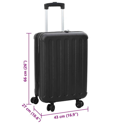 Kufr Se Zámkem Černá 43 X 27 X 66 Cm Abs Plast