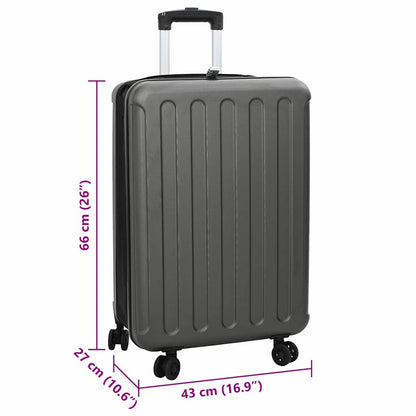 Kufr Se Zámkem Tmavě Šedá 43 X 27 X 66 Cm Abs Plast