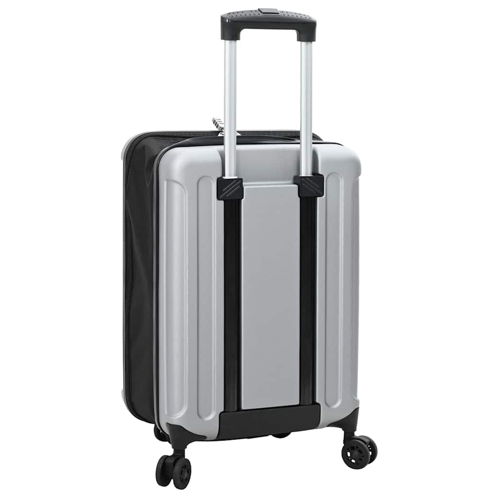 Kufr Se Zámkem Stříbrná 34 X 23 X 55.5 Cm Abs Plast