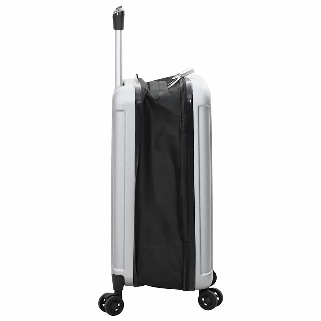 Kufr Se Zámkem Stříbrná 34 X 23 X 55.5 Cm Abs Plast