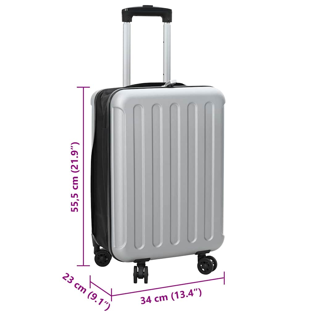 Kufr Se Zámkem Stříbrná 34 X 23 X 55.5 Cm Abs Plast