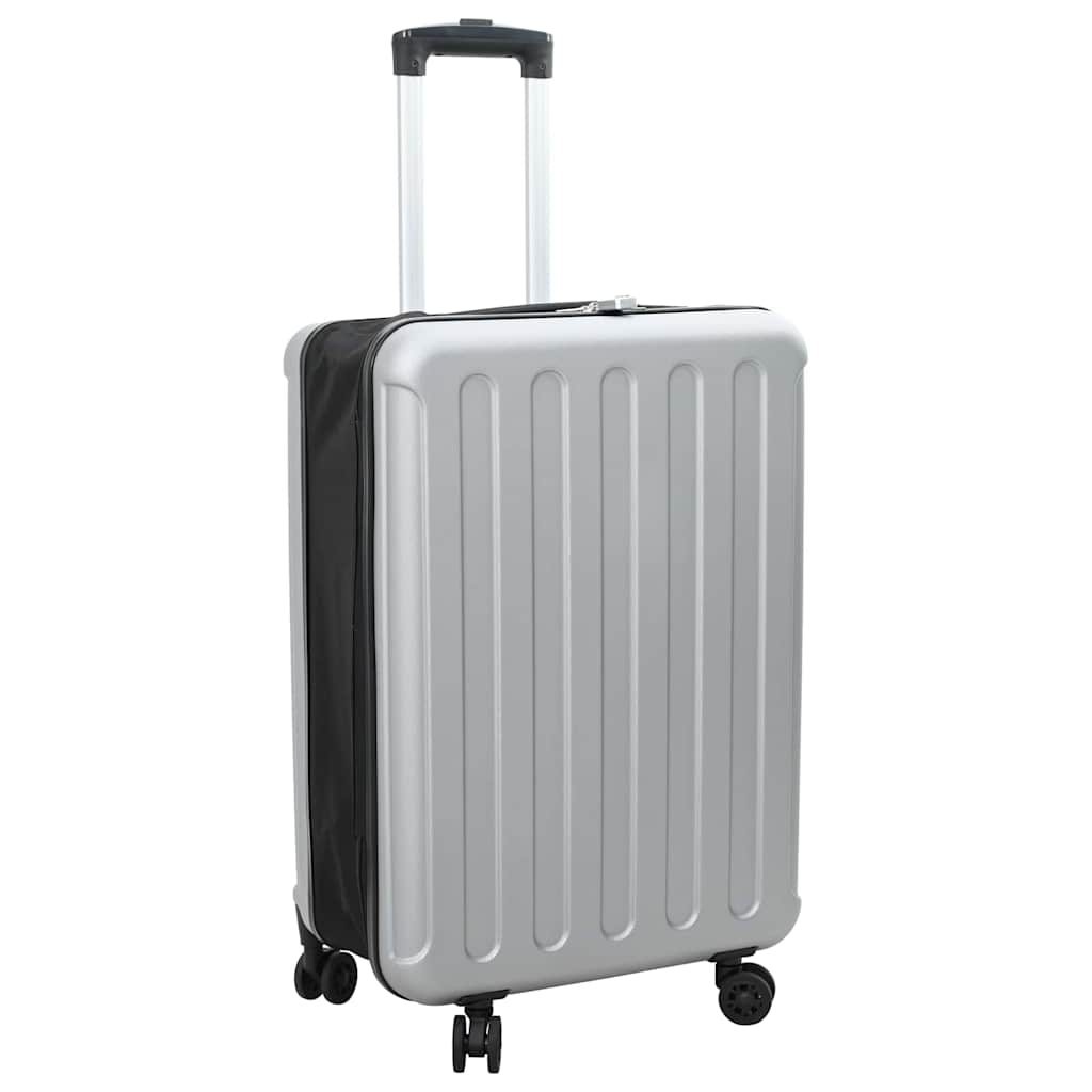 Kufr Se Zámkem Stříbrná 43 X 27 X 66 Cm Abs Plast