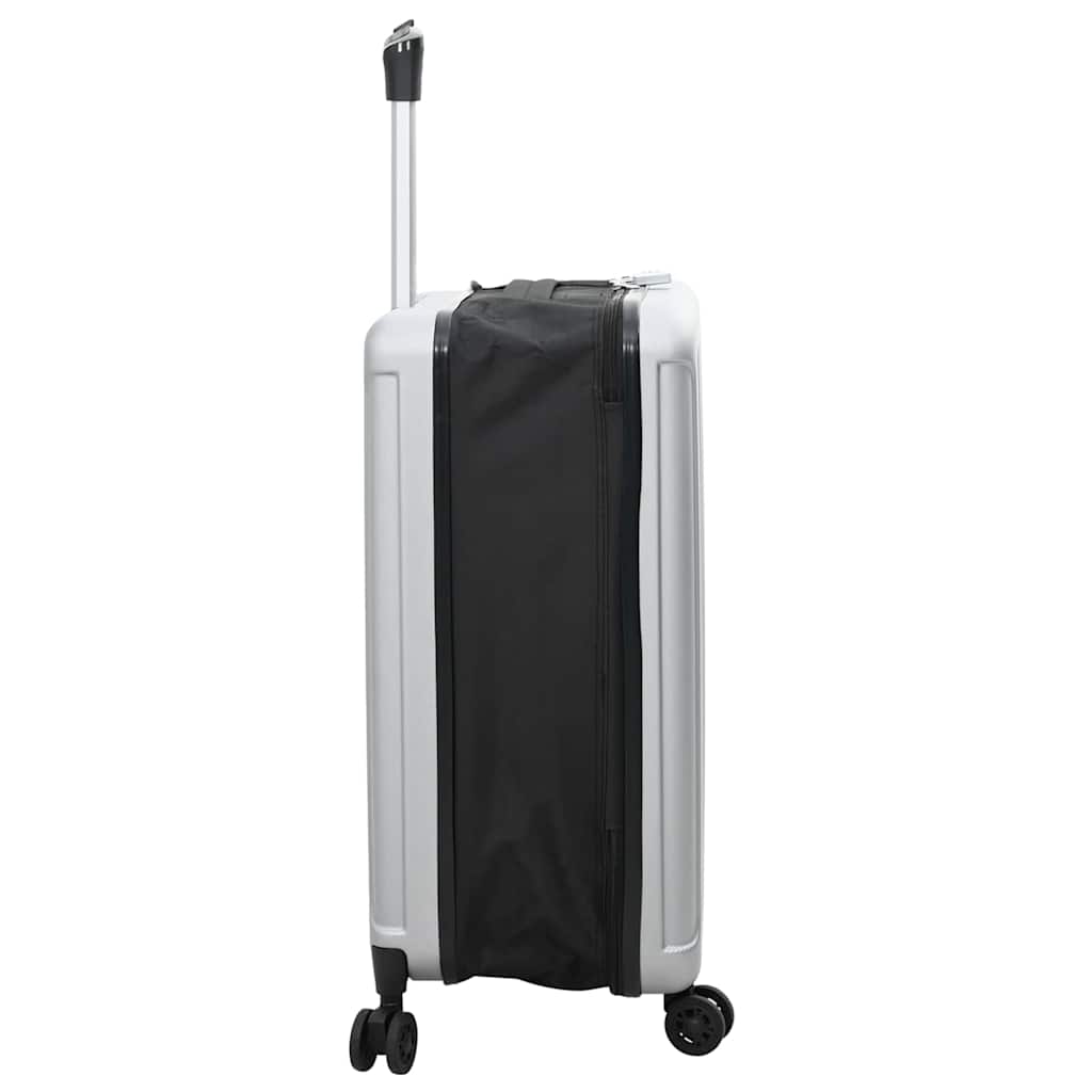 Kufr Se Zámkem Stříbrná 43 X 27 X 66 Cm Abs Plast