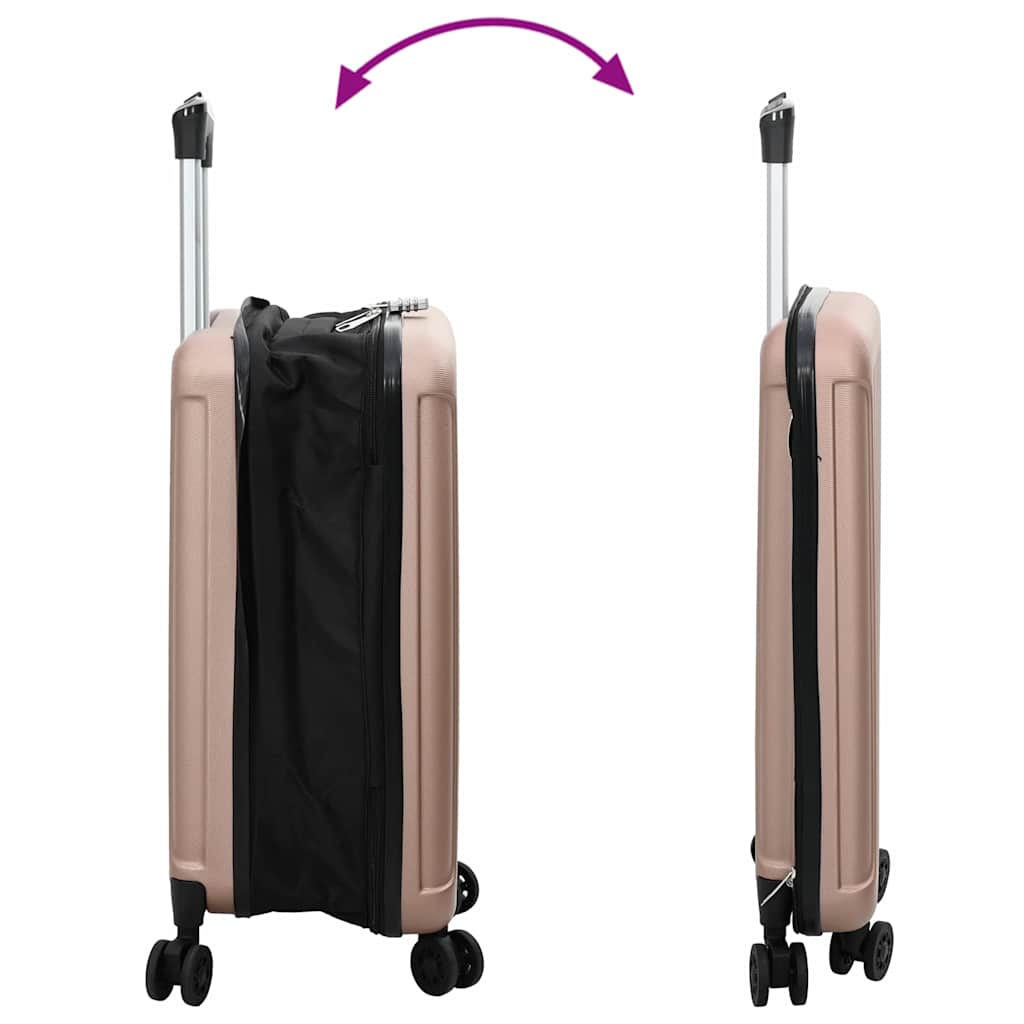 Kufr Se Zámkem Růžová Zlatá 34 X 23 X 55.5 Cm Abs Plast