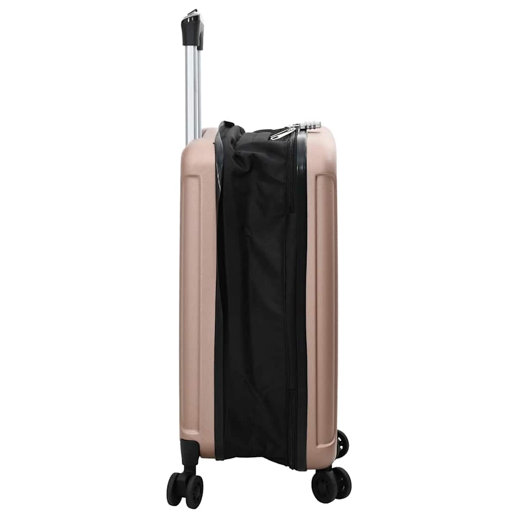 Kufr Se Zámkem Růžová Zlatá 34 X 23 X 55.5 Cm Abs Plast