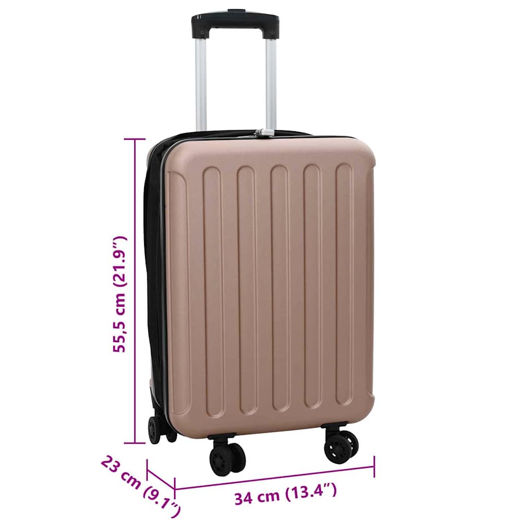 Kufr Se Zámkem Růžová Zlatá 34 X 23 X 55.5 Cm Abs Plast