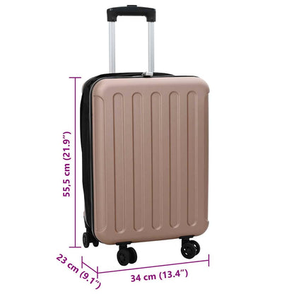 Kufr Se Zámkem Růžová Zlatá 34 X 23 X 55.5 Cm Abs Plast
