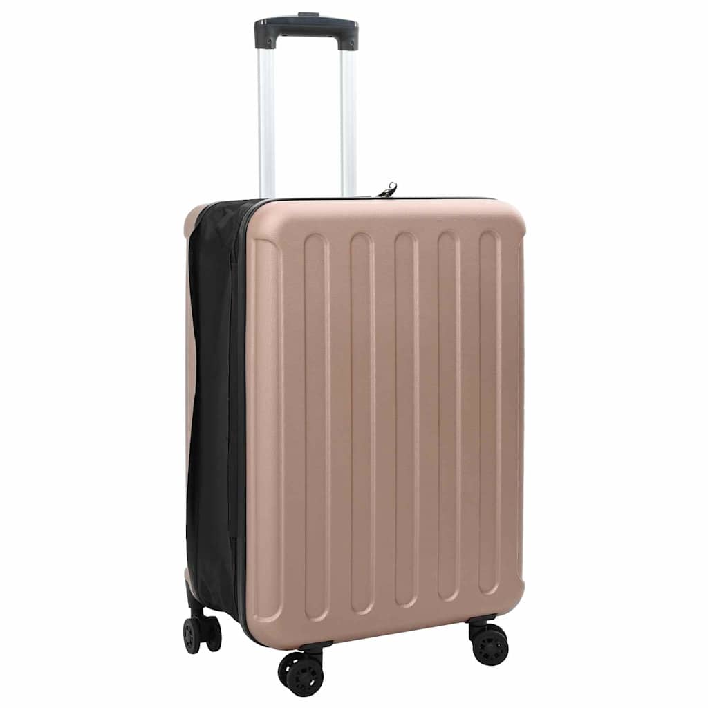 Kufr Se Zámkem Růžová Zlatá 43 X 27 X 66 Cm Abs Plast