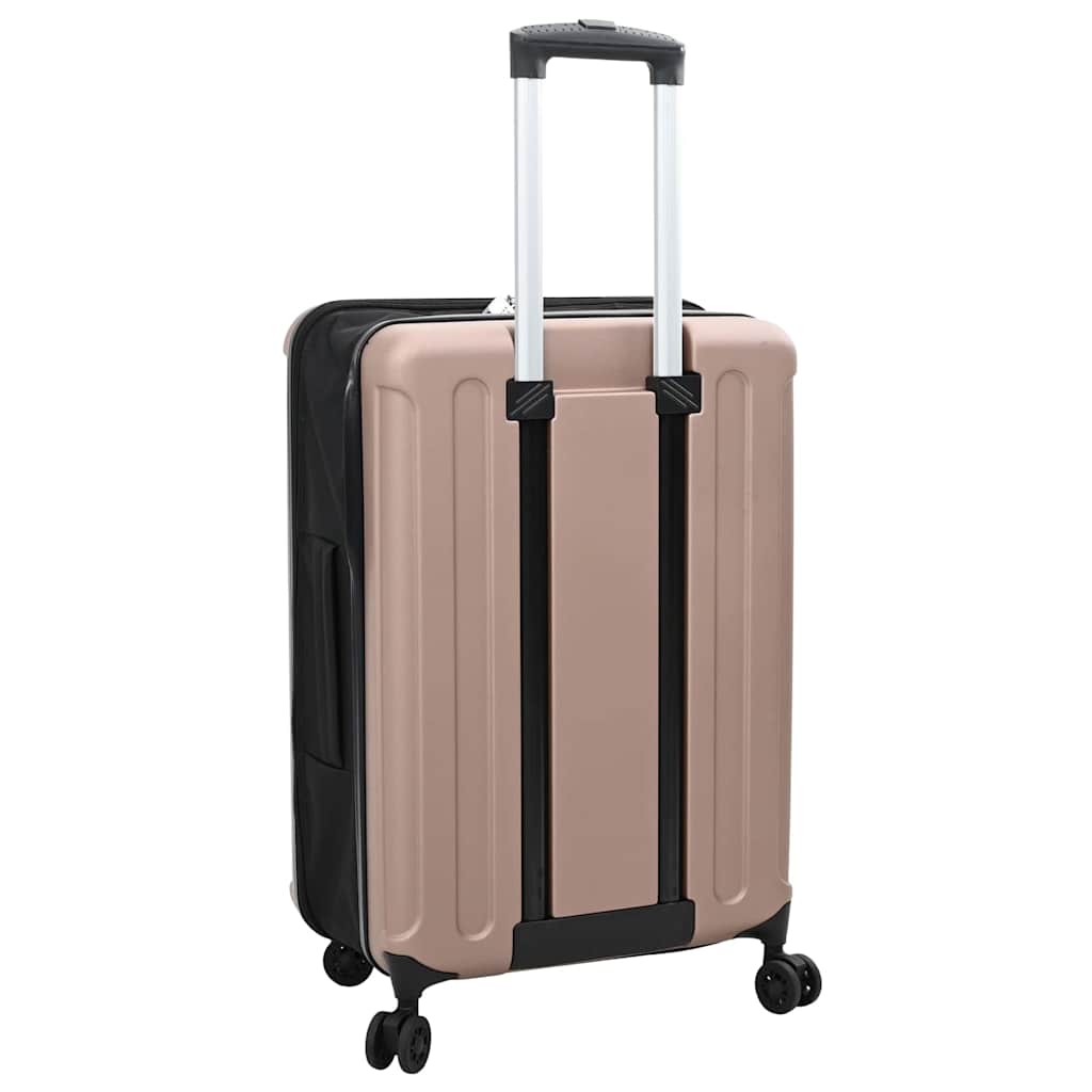 Kufr Se Zámkem Růžová Zlatá 43 X 27 X 66 Cm Abs Plast