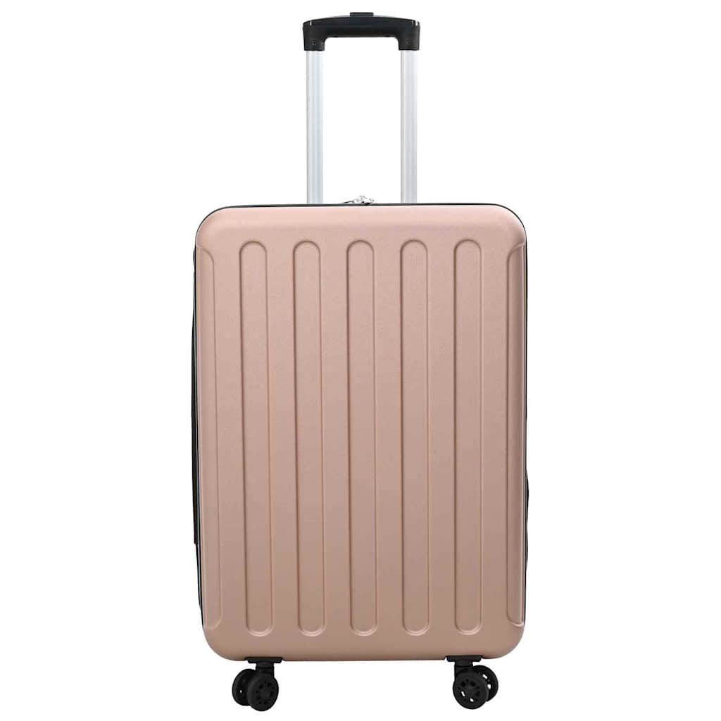 Kufr Se Zámkem Růžová Zlatá 43 X 27 X 66 Cm Abs Plast