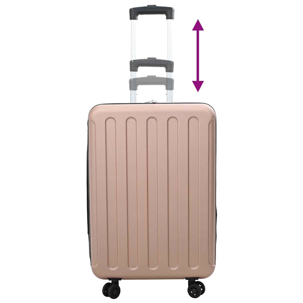 Kufr Se Zámkem Růžová Zlatá 43 X 27 X 66 Cm Abs Plast