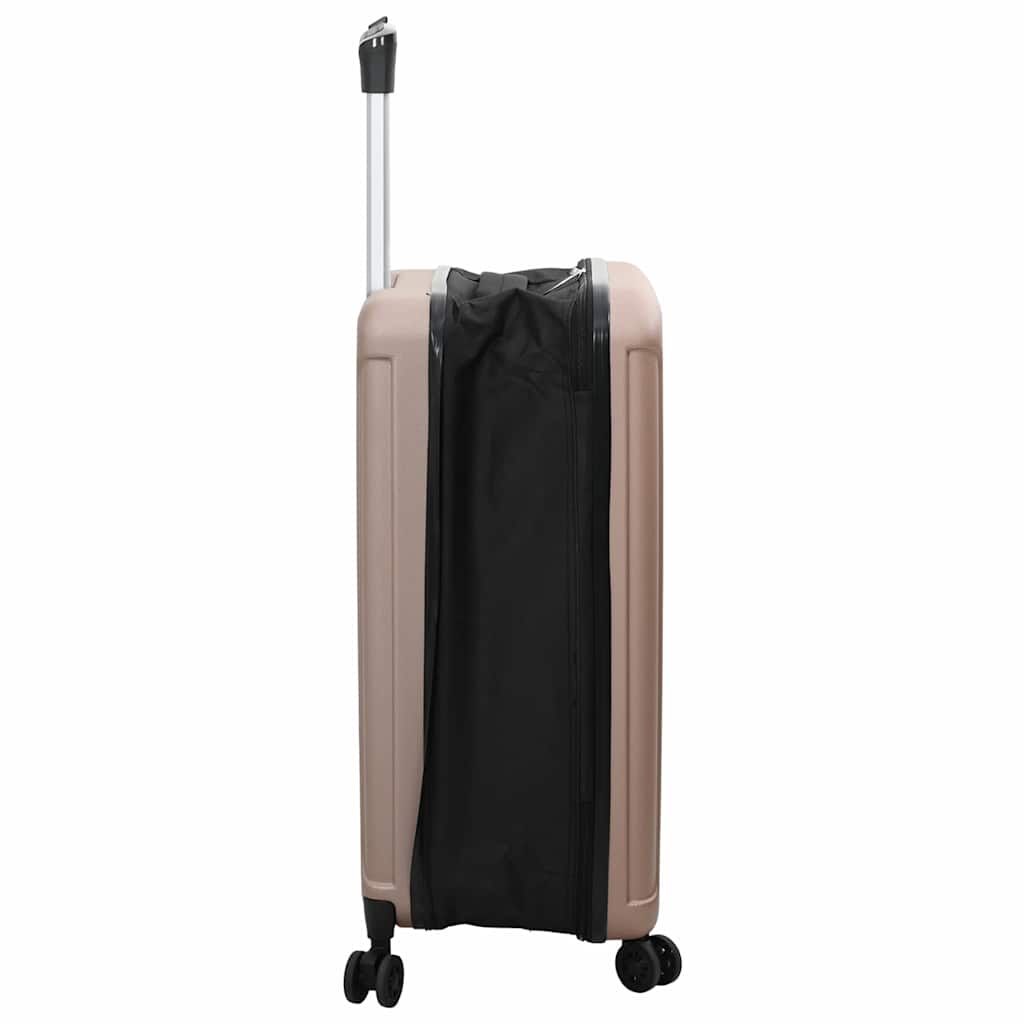 Kufr Se Zámkem Růžová Zlatá 43 X 27 X 66 Cm Abs Plast