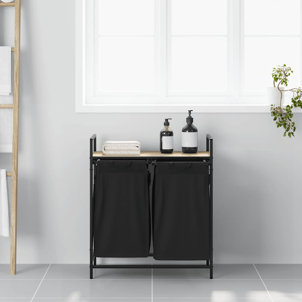 Koš Na Prádlo Se 2 Přihrádkami A Policí