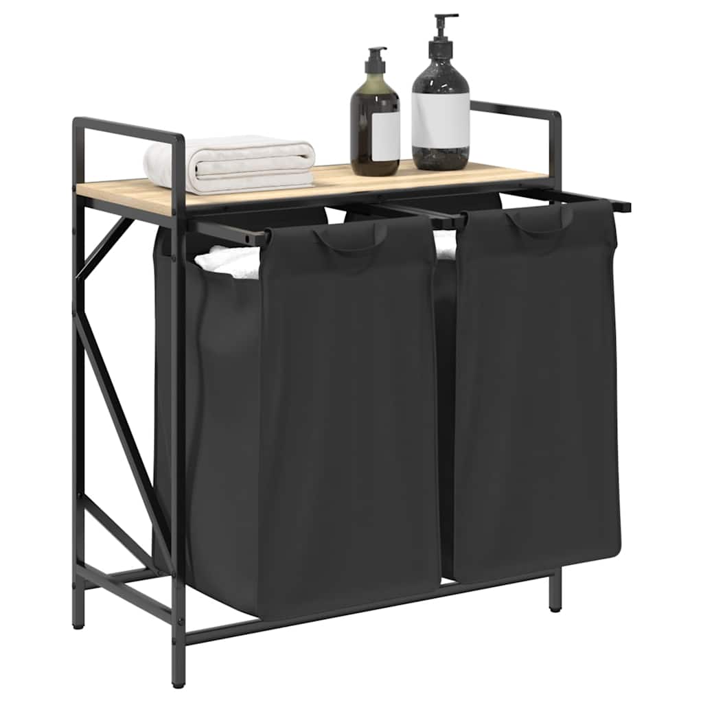 Koš Na Prádlo Se 2 Přihrádkami A Policí