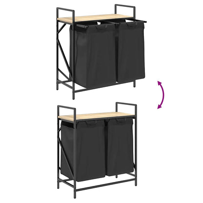 Koš Na Prádlo Se 2 Přihrádkami A Policí