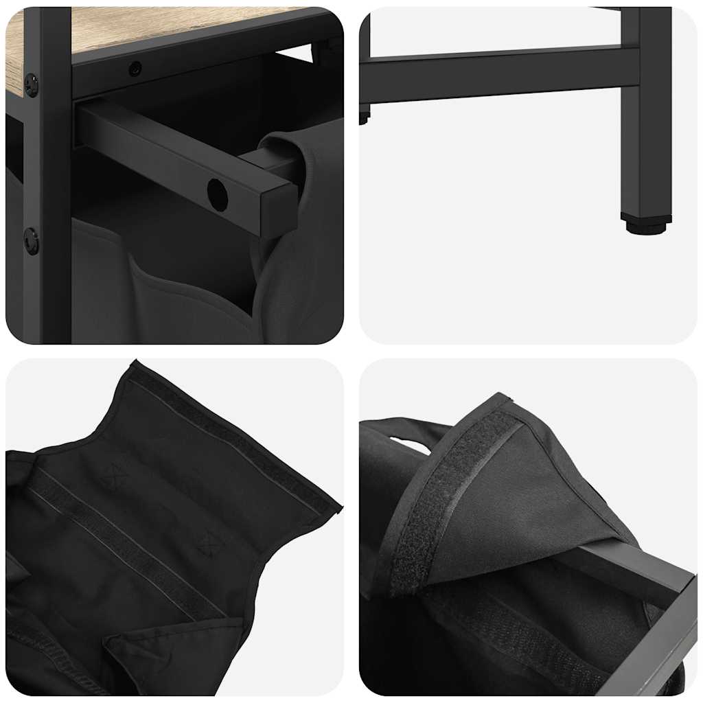 Koš Na Prádlo Se 2 Přihrádkami A Policí