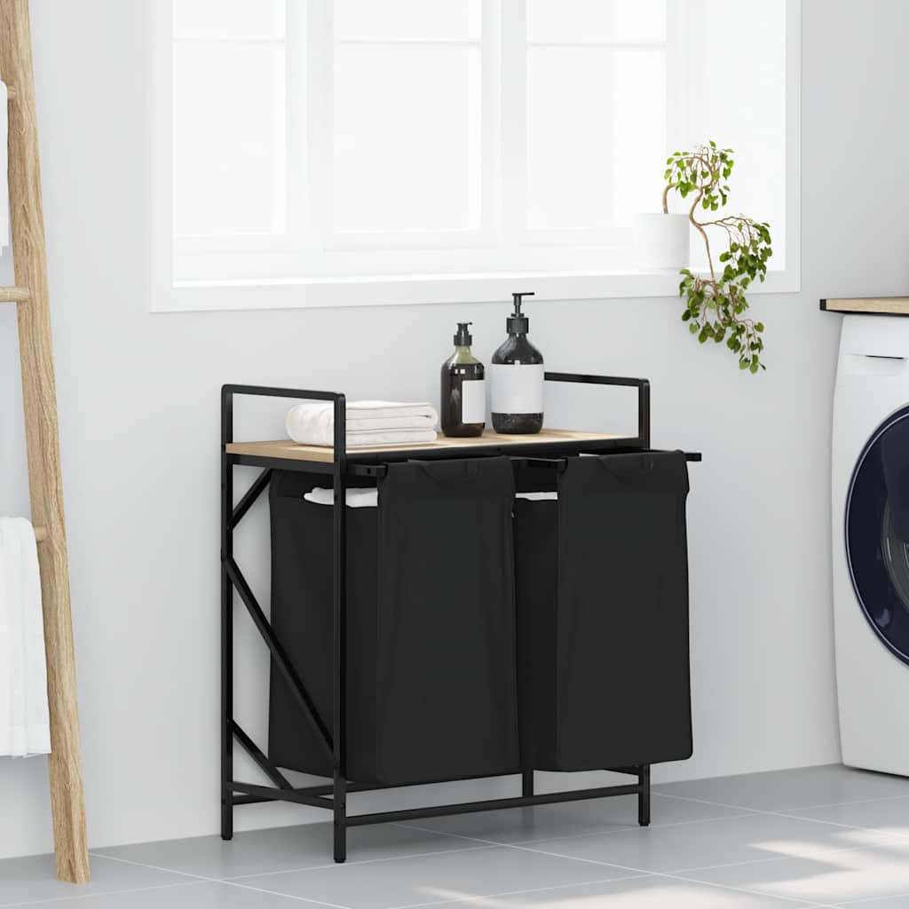 Koš Na Prádlo Se 2 Přihrádkami A Policí