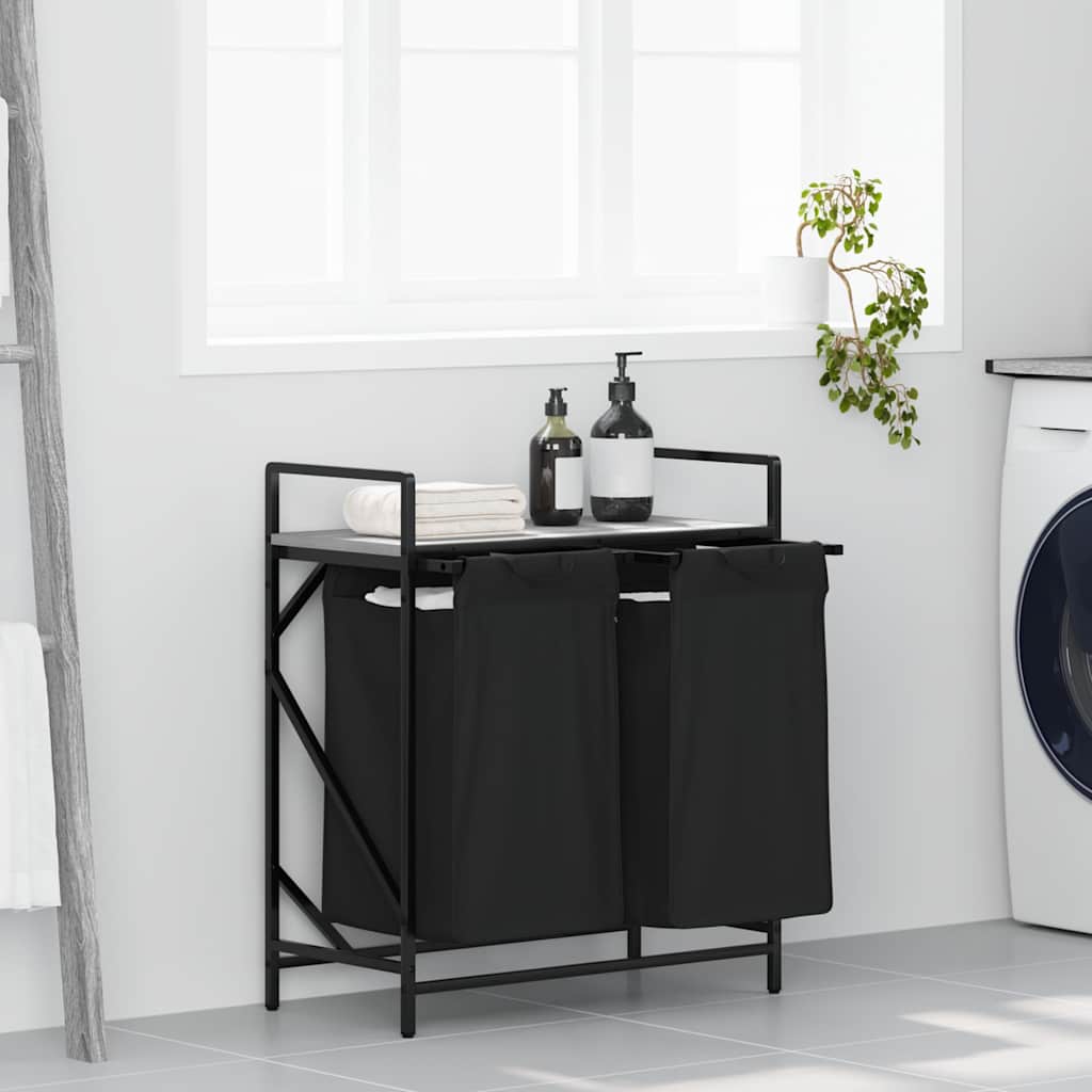 Koš Na Prádlo Se 2 Přihrádkami A Policí