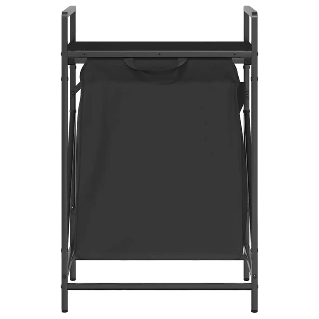 Koš Na Prádlo Se 1 Přihrádkou A Policí Černý Dub