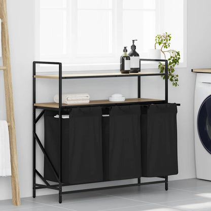 Koš Na Prádlo Se 3 Přihrádkami A Policemi