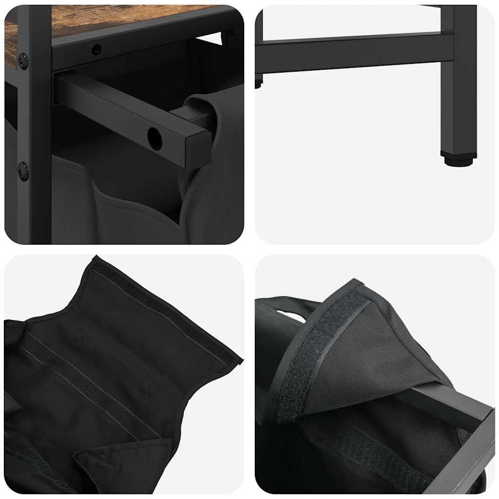 Koš Na Prádlo Se 3 Přihrádkami A Policemi