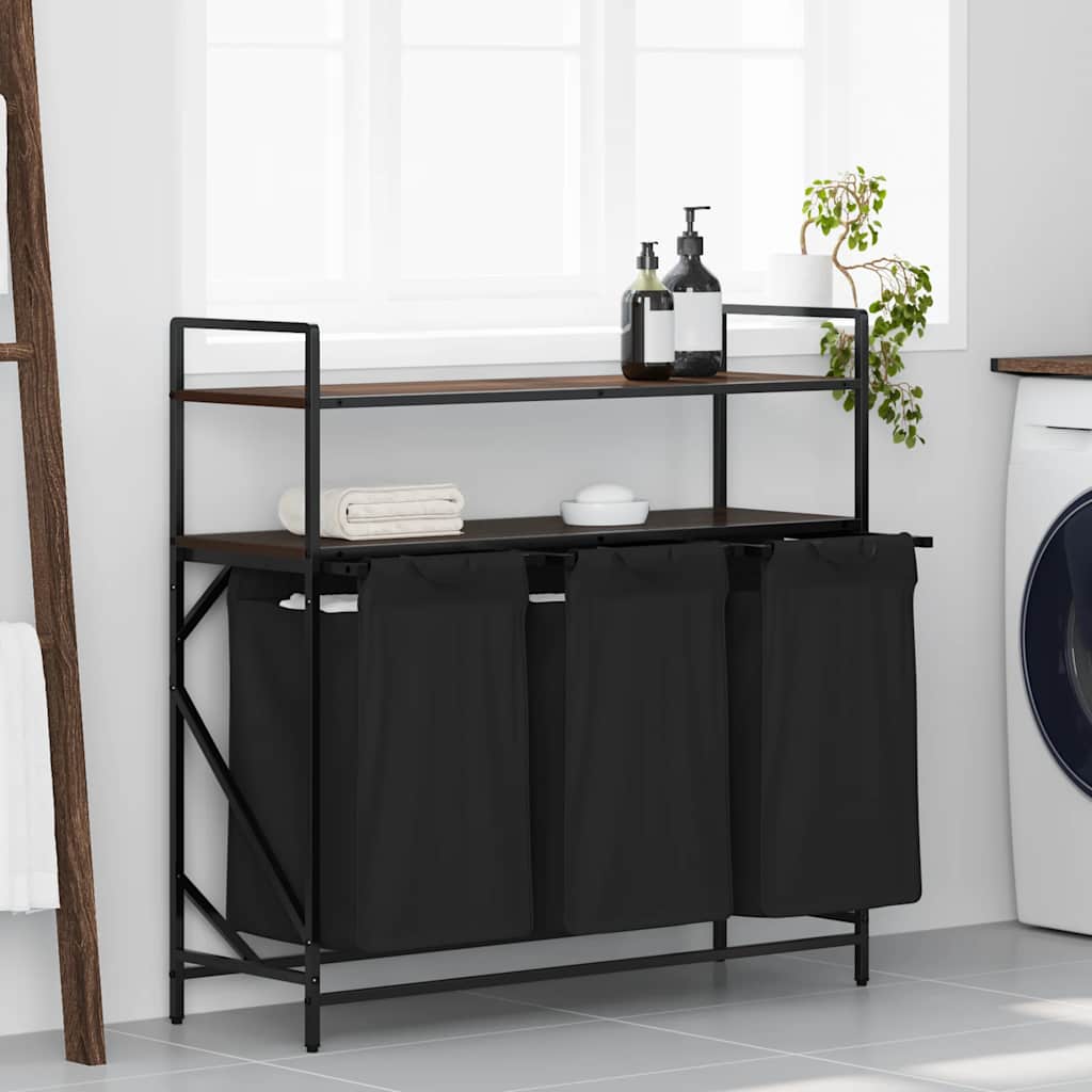 Koš Na Prádlo Se 3 Přihrádkami A Policemi